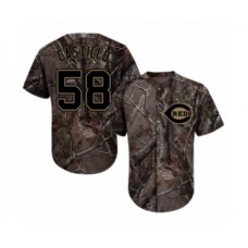 Men's Cincinnati Reds #58 Luis Castillo Authentic Camo Realtree Collection Flex Base Baseball Jersey