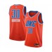 Men's Oklahoma City Thunder #30 Deonte Burton Authentic Orange Finished Basketball Stitched Jersey - Statement Edition