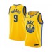 Men's Golden State Warriors #9 Andre Iguodala Authentic Gold Finished Basketball Stitched Jersey - Statement Edition