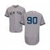 Men's New York Yankees #90 Thairo Estrada Grey Road Flex Base Authentic Collection Baseball Player Stitched Jersey