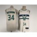 Men's Milwaukee Bucks #34 Giannis Antetokounmpo Swingman Cream City Player Stitched Jersey