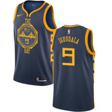 Men's Nike Golden State Warriors #9 Andre Iguodala Swingman Navy Blue NBA Jersey - City Edition