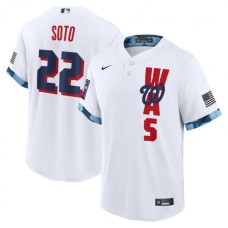 Men's Washington Nationals #22 Juan Soto Nike White 2021 MLB All-Star Game Replica Player Stitched Jersey