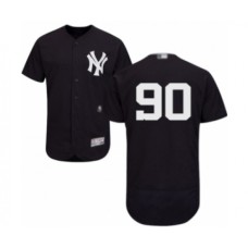 Men's New York Yankees #90 Thairo Estrada Navy Blue Alternate Flex Base Authentic Collection Baseball Player Stitched Jersey