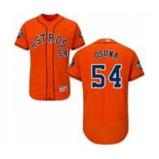 Men's Houston Astros #54 Roberto Osuna Orange Alternate Flex Base Authentic Collection 2019 World Series Bound Baseball Stitched Jersey