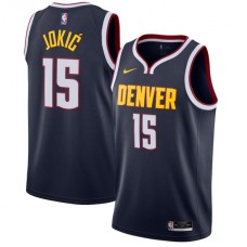 Men's Denver Nuggets #15 Nikola Jokic Nike Navy 2020-21 Swingman Stitched Jersey