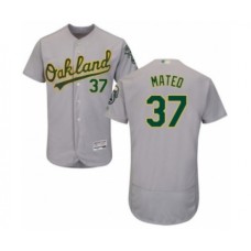 Men's Oakland Athletics #37 Jorge Mateo Grey Road Flex Base Authentic Collection Baseball Player Stitched Jersey