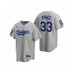 Men's Los Angeles Dodgers #33 David Price Gray 2020 World Series Replica Stitched Jersey