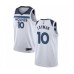 Men's Minnesota Timberwolves #10 Jake Layman Authentic White Basketball Stitched Jersey - Association Edition