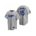 Men's Los Angeles Dodgers #15 Austin Barnes Gray 2020 World Series Champions Replica Stitched Jersey