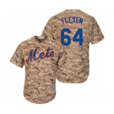 Men's New York Mets #64 Chris Flexen Authentic Camo Alternate Cool Base Baseball Player Stitched Jersey