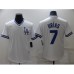 Men's Nike Los Angeles Dodgers #7 Julio Urias White Throwback Stitched Jersey