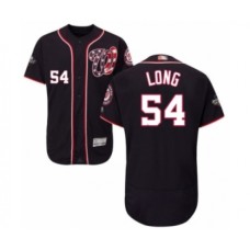 Men's Washington Nationals #54 Kevin Long Navy Blue Alternate Flex Base Authentic Collection 2019 World Series Bound Baseball Stitched Jersey