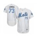 Men's New York Mets #73 Daniel Zamora Authentic White 2016 Father's Day Fashion Flex Base Baseball Player Stitched Jersey