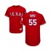 Men's Texas Rangers #55 Kyle Bird Red Alternate Flex Base Authentic Collection Baseball Player Stitched Jersey