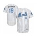 Men's New York Mets #19 Sam Haggerty Authentic White 2016 Father's Day Fashion Flex Base Baseball Player Stitched Jersey