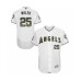 Men's Los Angeles Angels of Anaheim #25 Jared Walsh Authentic White 2016 Memorial Day Fashion Flex Base Baseball Player Stitched Jersey