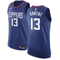 Men's Nike Los Angeles Clippers #13 Marcin Gortat Authentic Blue NBA Jersey - Icon Edition