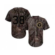 Men's Texas Rangers #38 Danny Santana Authentic Camo Realtree Collection Flex Base Baseball Jersey