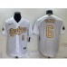 Men's Los Angeles Dodgers #6 Trea Turner Number White 2022 All Star Stitched Cool Base Nike Jersey