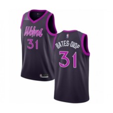 Men's Minnesota Timberwolves #31 Keita Bates-Diop Authentic Purple Basketball Jersey - City Edition