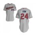 Men's Minnesota Twins #24 C. J. Cron Replica Grey Road Cool Base Baseball Jersey