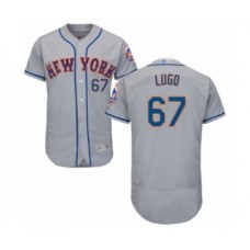 Men's New York Mets #67 Seth Lugo Grey Road Flex Base Authentic Collection Baseball Player Stitched Jersey