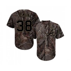 Men's Atlanta Braves #38 Josh Tomlin Authentic Camo Realtree Collection Flex Base Baseball Jersey