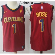 Men's Nike Cleveland Cavaliers #1 Derrick Rose Red NBA Authentic Icon Edition Jersey