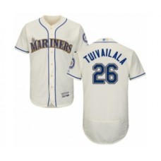 Men's Seattle Mariners #26 Sam Tuivailala Cream Alternate Flex Base Authentic Collection Baseball Player Stitched Jersey