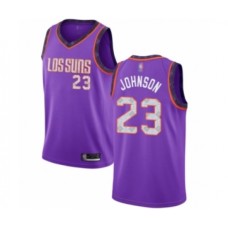 Men's Phoenix Suns #23 Cameron Johnson Authentic Purple Basketball Stitched Jersey - 2018 19 City Edition