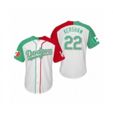 Men's Clayton Kershaw #22 Los Angeles Dodgers Two-Tone Mexican Heritage Night Cool Base Stitched Jersey