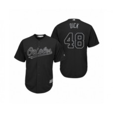 Men's Baltimore Orioles #48 Richard Bleier Dick Black 2019 Players Weekend Replica Stitched Jersey