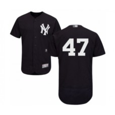 Men's New York Yankees #47 Jordan Montgomery Navy Blue Alternate Flex Base Authentic Collection Baseball Player Stitched Jersey