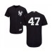 Men's New York Yankees #47 Jordan Montgomery Navy Blue Alternate Flex Base Authentic Collection Baseball Player Stitched Jersey