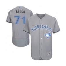 Men's Toronto Blue Jays #71 T.J. Zeuch Authentic Gray 2016 Father's Day Fashion Flex Base Baseball Player Stitched Jersey