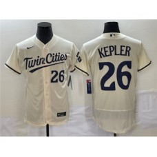 Men's Minnesota Twins #26 Max Kepler Cream Flex Base Stitched Baseball Jersey