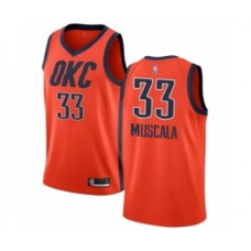 Men's Oklahoma City Thunder #33 Mike Muscala Orange Swingman Stitched Jersey - Earned Edition