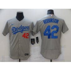 Men's Los Angeles Dodgers #42 Jackie Robinson Gray Nike MLB Stitched Jersey