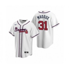 Men's Atlanta Braves #31 Greg Maddux Nike White 2020 Replica Home Stitched Jersey