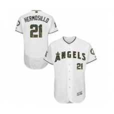 Men's Los Angeles Angels of Anaheim #21 Michael Hermosillo Authentic White 2016 Memorial Day Fashion Flex Base Baseball Player Stitched Jersey