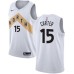 Men's Nike Toronto Raptors #15 Vince Carter Swingman White NBA Jersey - City Edition