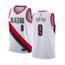 Men's Portland Trail Blazers #9 Nassir Little Authentic White Basketball Stitched Jersey - Association Edition