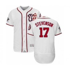 Men's Washington Nationals #17 Andrew Stevenson White Home Flex Base Authentic Collection 2019 World Series Champions Baseball Stitched Jersey