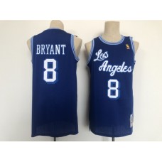 Men's Los Angeles Lakers #8 Kobe Bryant Blue Swingman Hardwood Classics Stitched Jersey