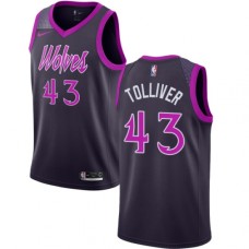 Men's Nike Minnesota Timberwolves #43 Anthony Tolliver Swingman Purple NBA Jersey - City Edition