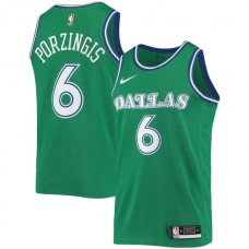 Men's Dallas Mavericks #6 Kristaps Porzingis Nike Green Hardwood Classics 2020-21 Swingman Stitched Jersey