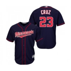 Men's Minnesota Twins #23 Nelson Cruz Replica Navy Blue Alternate Road Cool Base Baseball Jersey