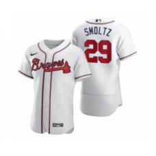 Men's Atlanta Braves #29 John Smoltz Nike White 2020 Authentic Stitched Jersey