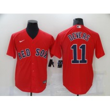 Men's Boston Red Sox #11 Rafael Devers Red Game Baseball Stitched Jersey